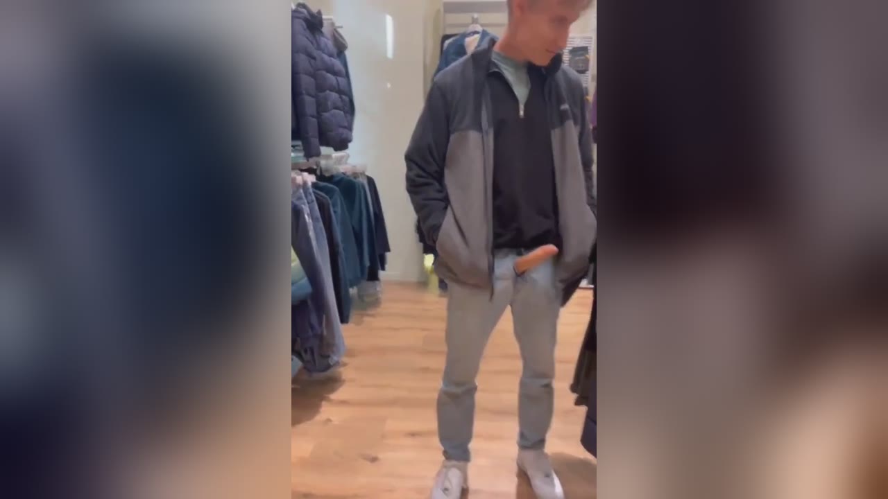 Dude s Handjob in Men s Clothing Section...
