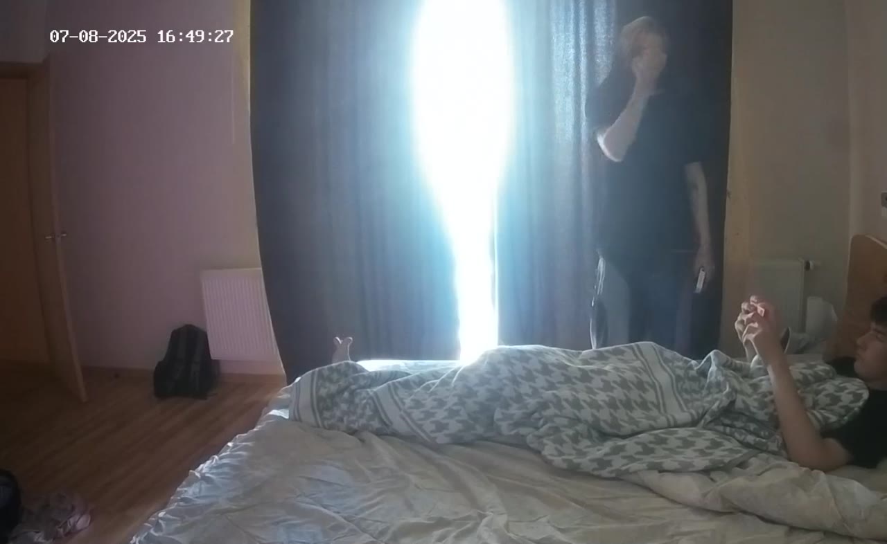 IP CAM - Str8 Guy interrupted Jerking by roommate Ipcam
