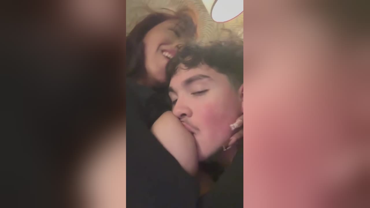 Teen Sucking his Girlfriend s Tits While...